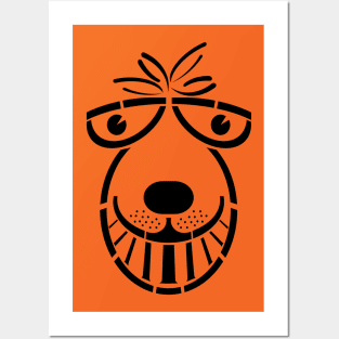 Retro Space Hopper Face Posters and Art